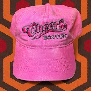 NWOT Vintage Cheers Boston 🍻 Faded Pink Baseball Cap
